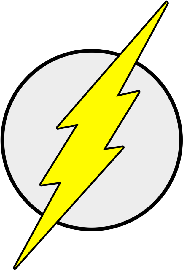 A Yellow Lightning Bolt In A White Circle