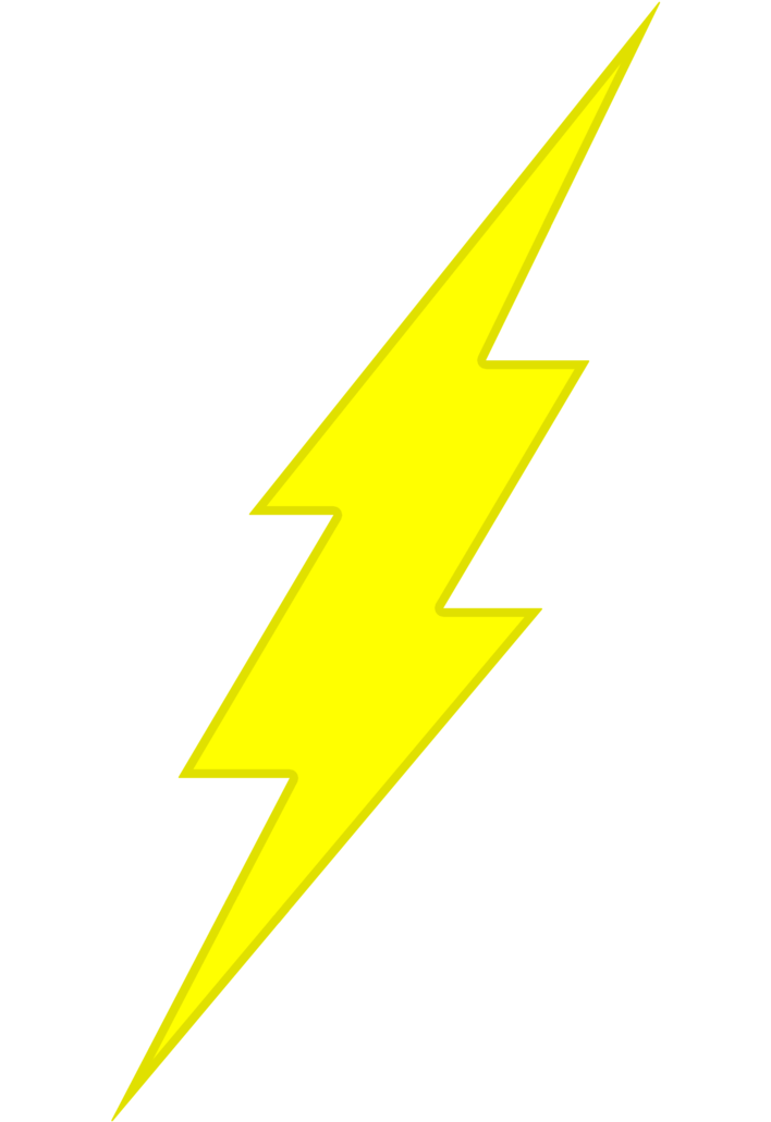 A Yellow Lightning Bolt In A White Circle