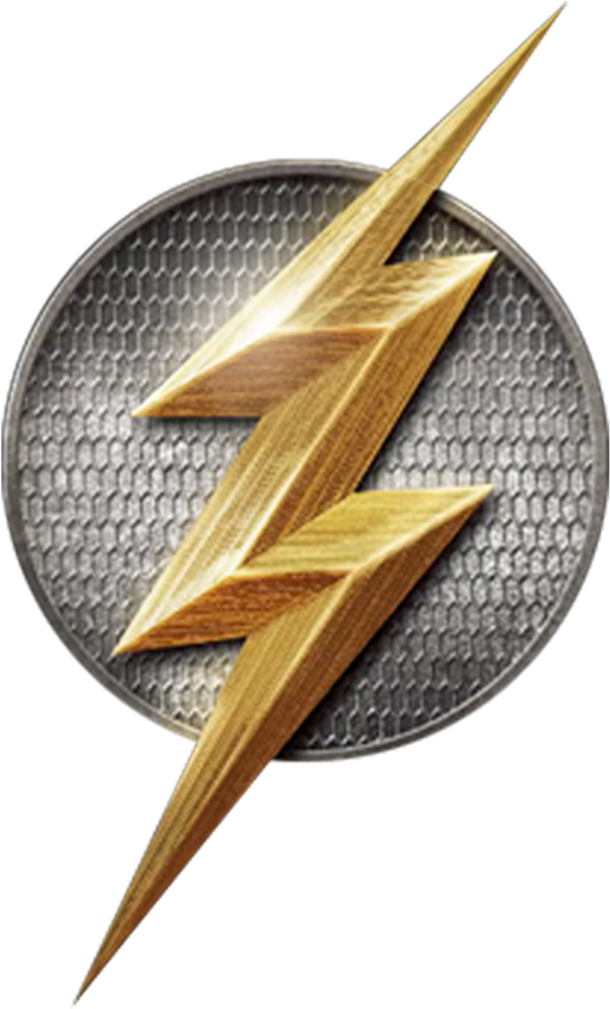 A Gold Lightning Bolt In A Circle