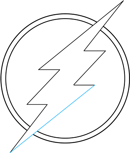 A Blue Line In A Black Background