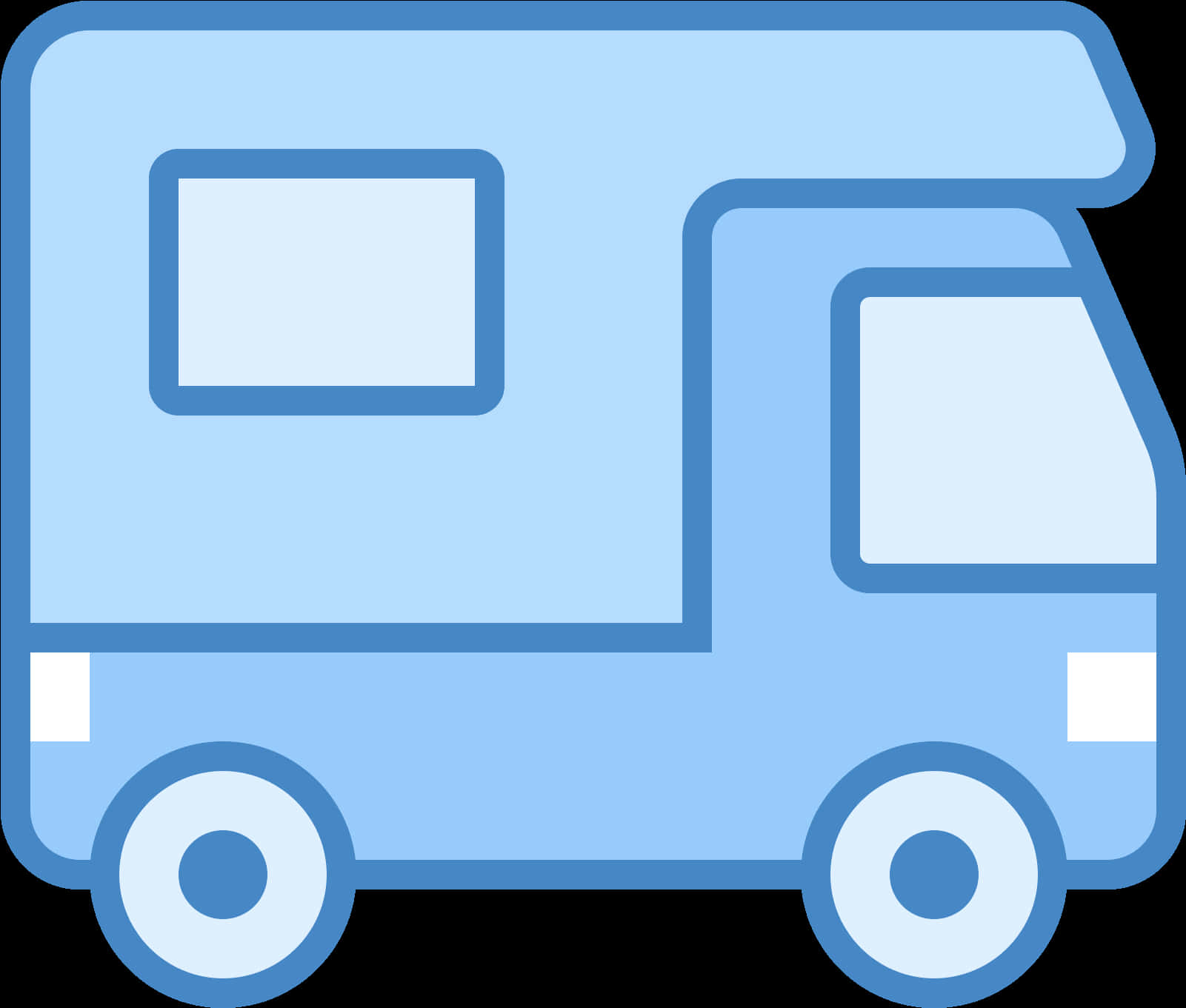 A Blue Truck With Wheels