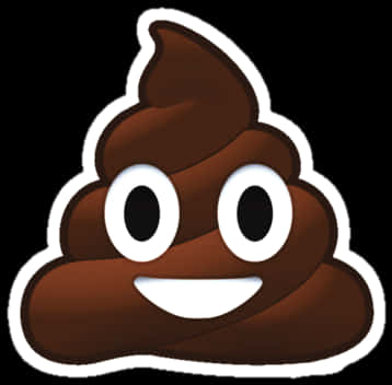 Dark Poop Emoji