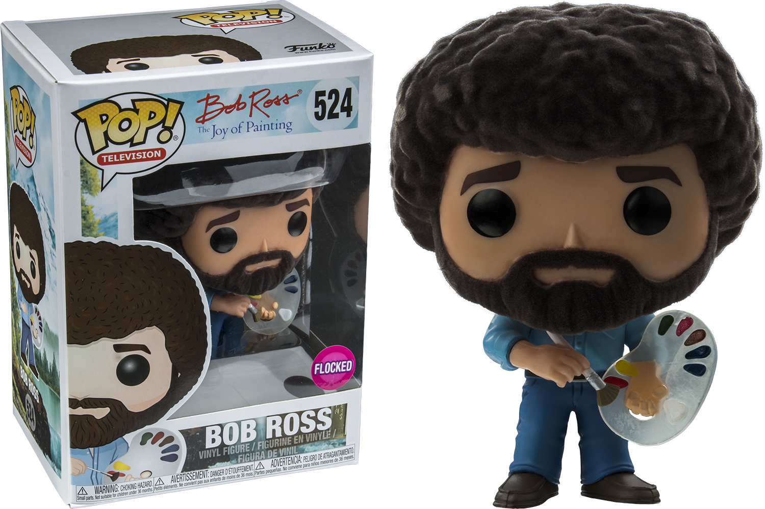 The Joy Of Painting - Bob Ross Funko Flocked, Hd Png Download