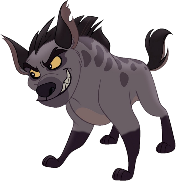 Cartoon Animal With Black Spots And Yellow Eyes