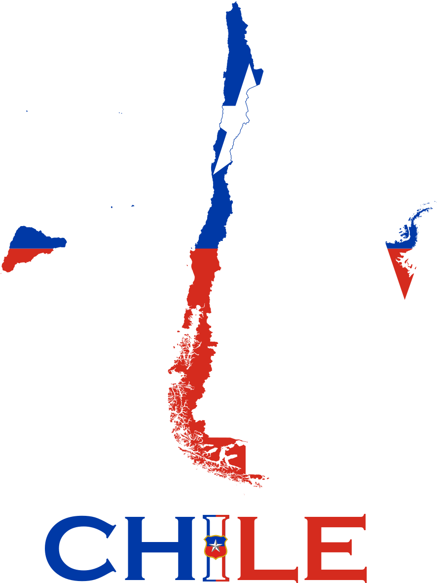 A Map Of Chile With Different Colors