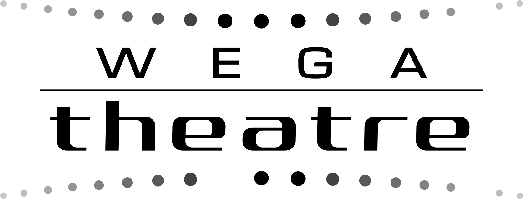 A Black Rectangle With Grey Dots