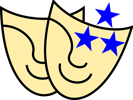A Pair Of Wings With Blue Stars
