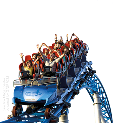 A Group Of People On A Roller Coaster