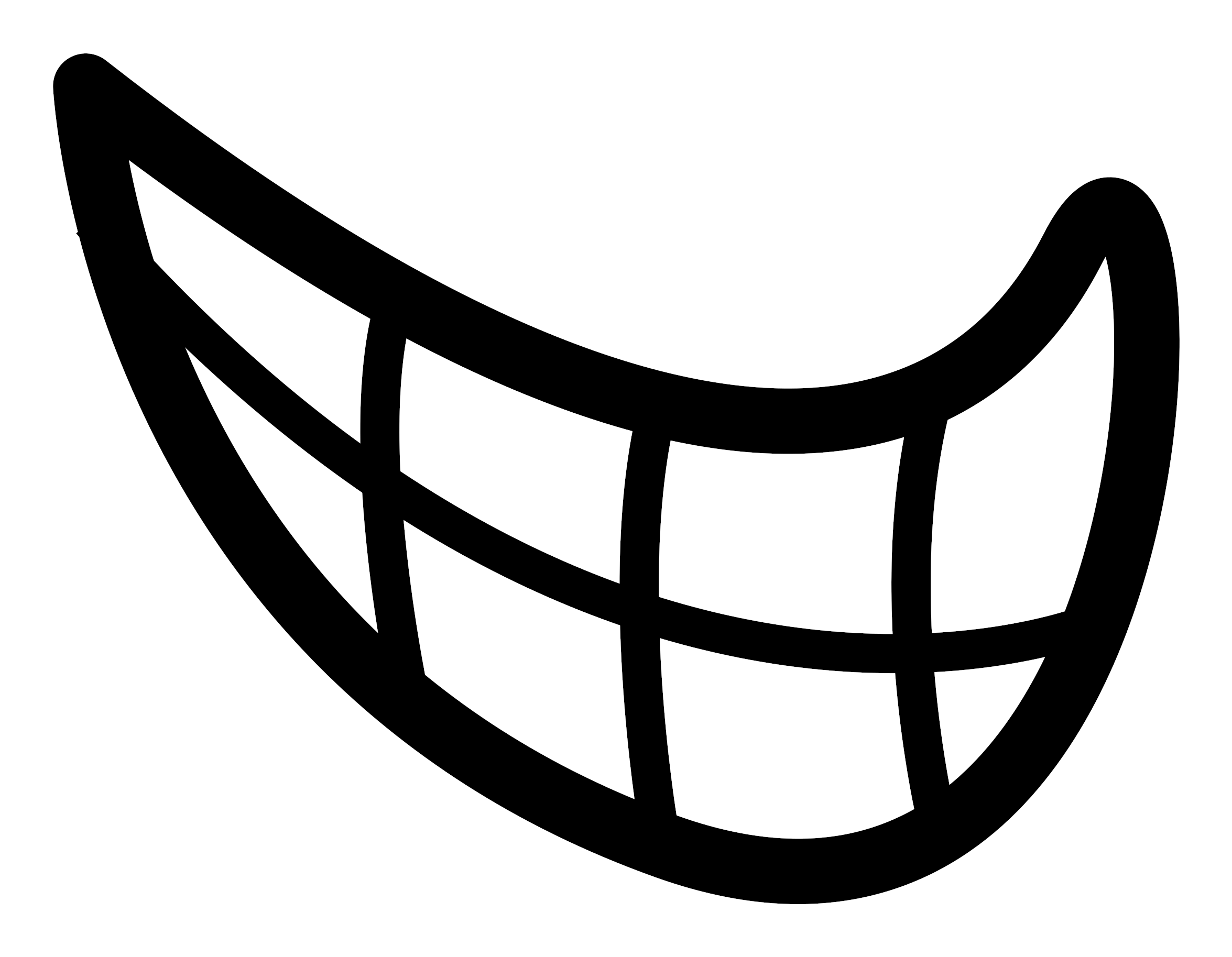 A Black And White Cartoon Mouth