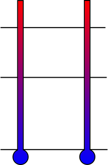 A Black Background With A Red And Blue Rectangle