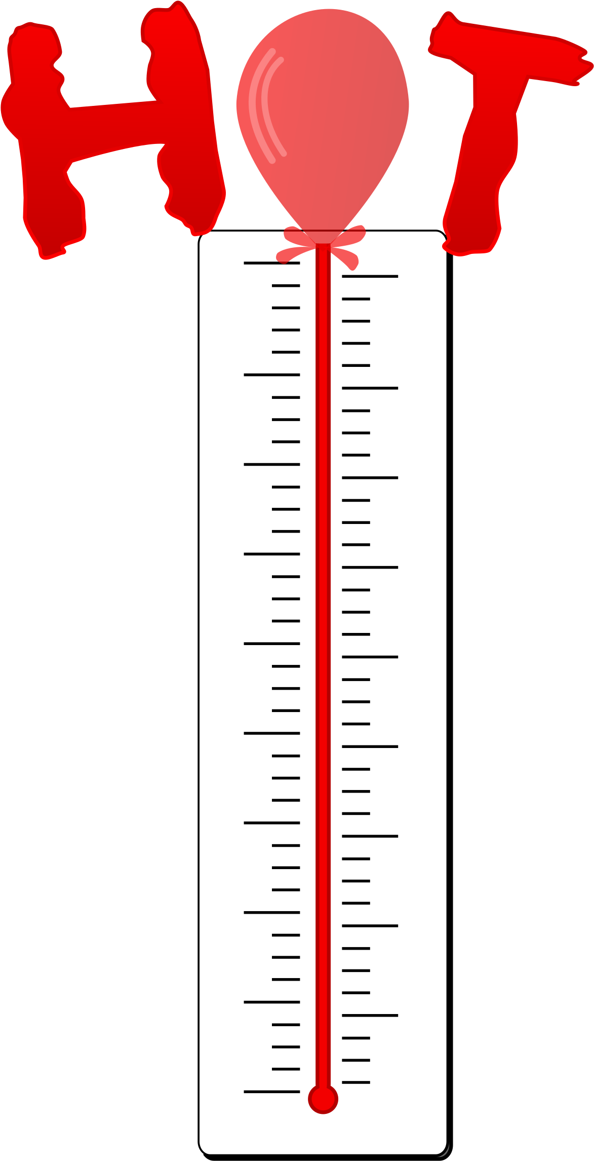 A Thermometer With A Red Line