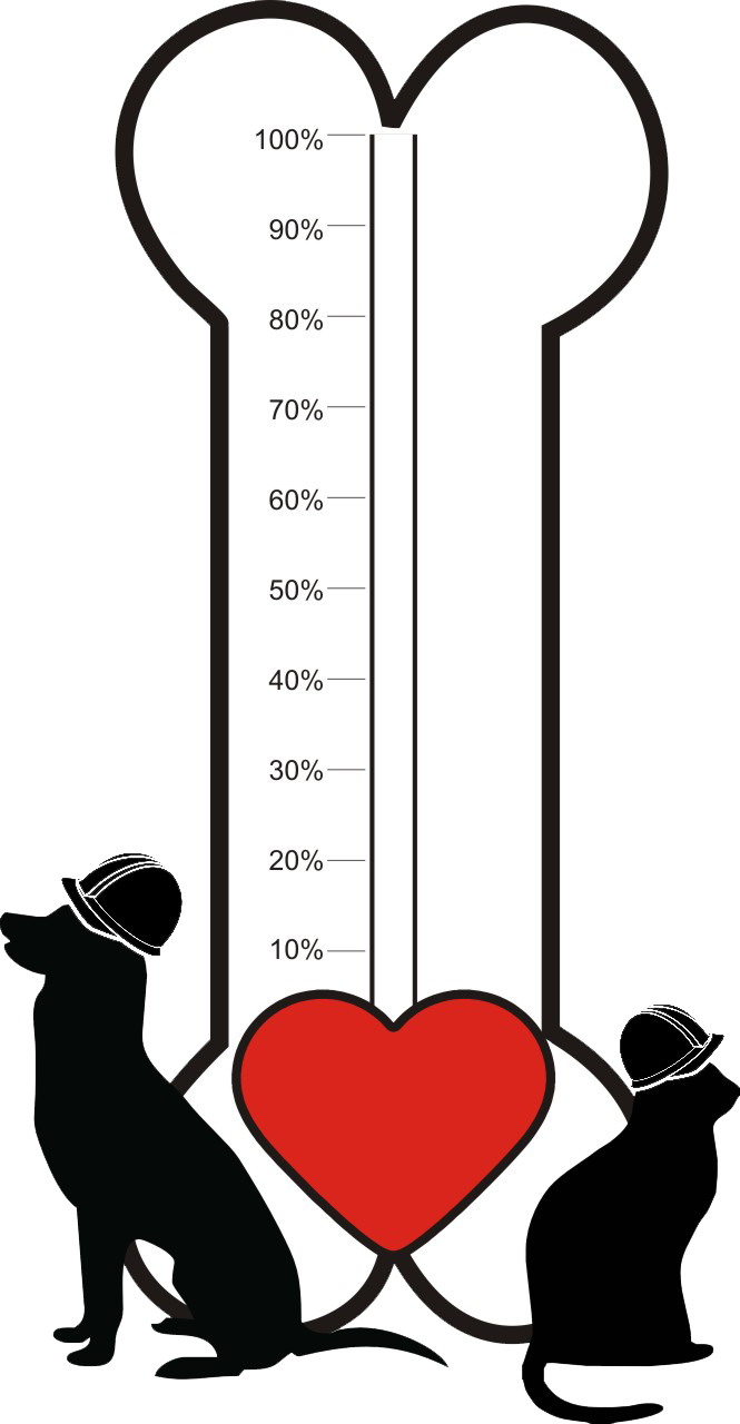 A Thermometer With A Heart And Dog