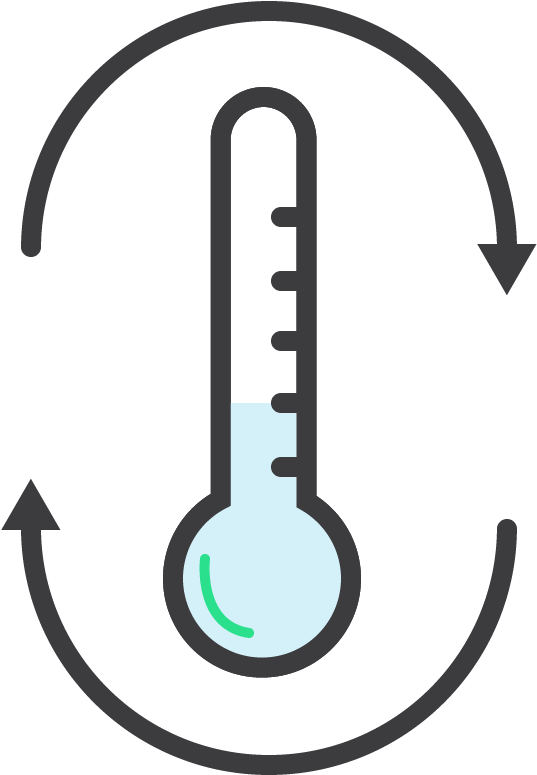 A Thermometer With Arrows Around It