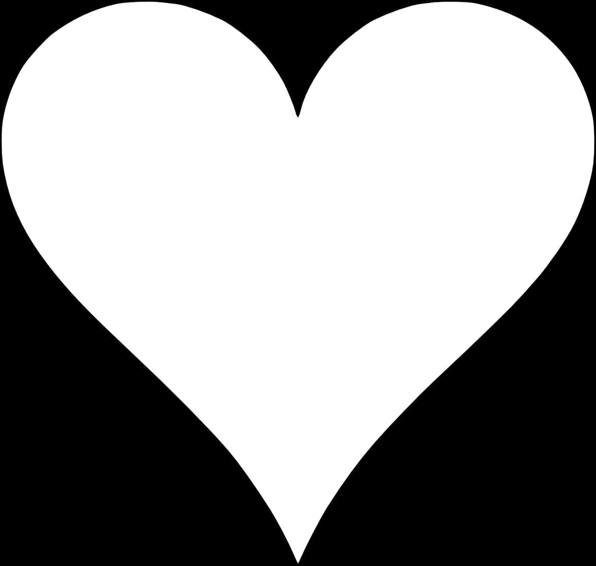 A White Heart On A Black Background
