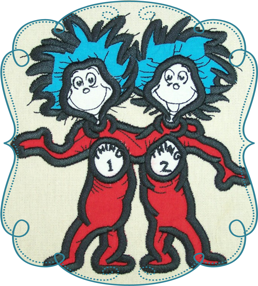 Thing 1 And Thing 2 Png 879 X 972