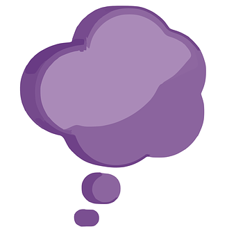 A Purple Thought Bubble