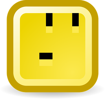 A Yellow Square With Black Lines