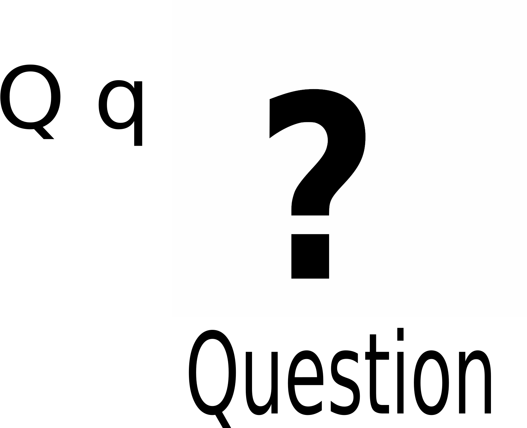 A Black And White Question Mark