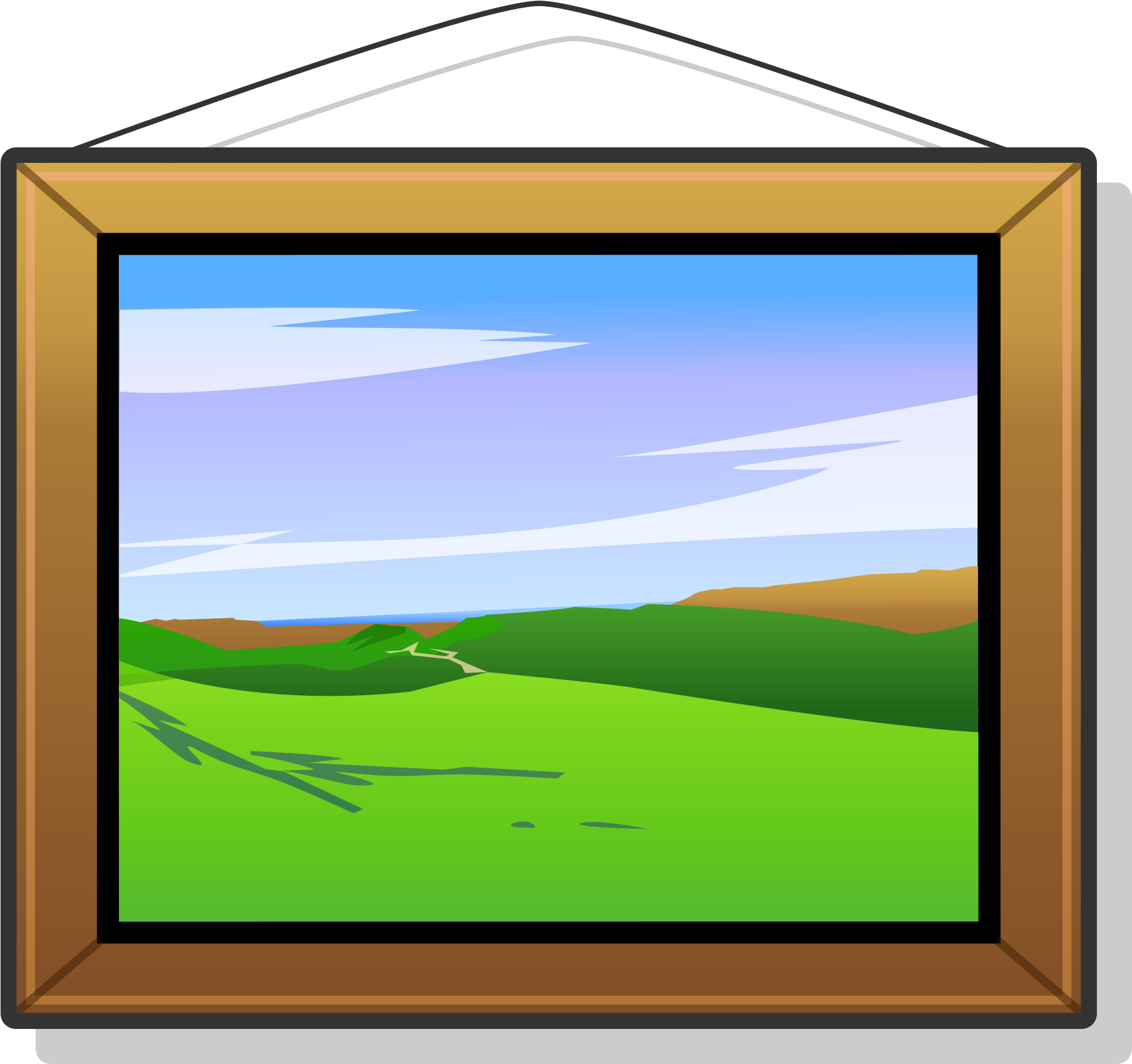 A Picture Frame With A Landscape