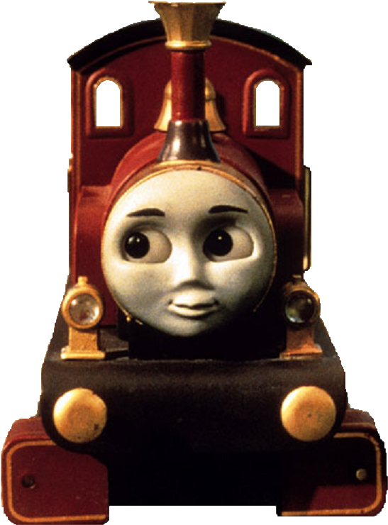 A Toy Train With A Face On It