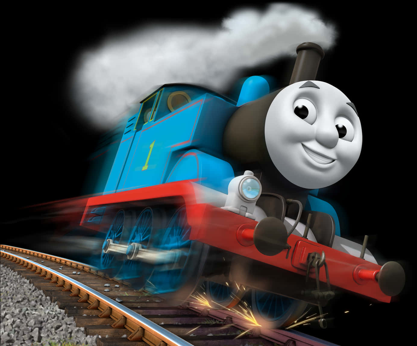 A Cartoon Character On A Train
