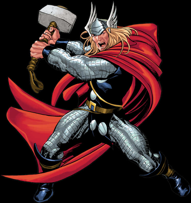 A Comic Book Character With A Hammer