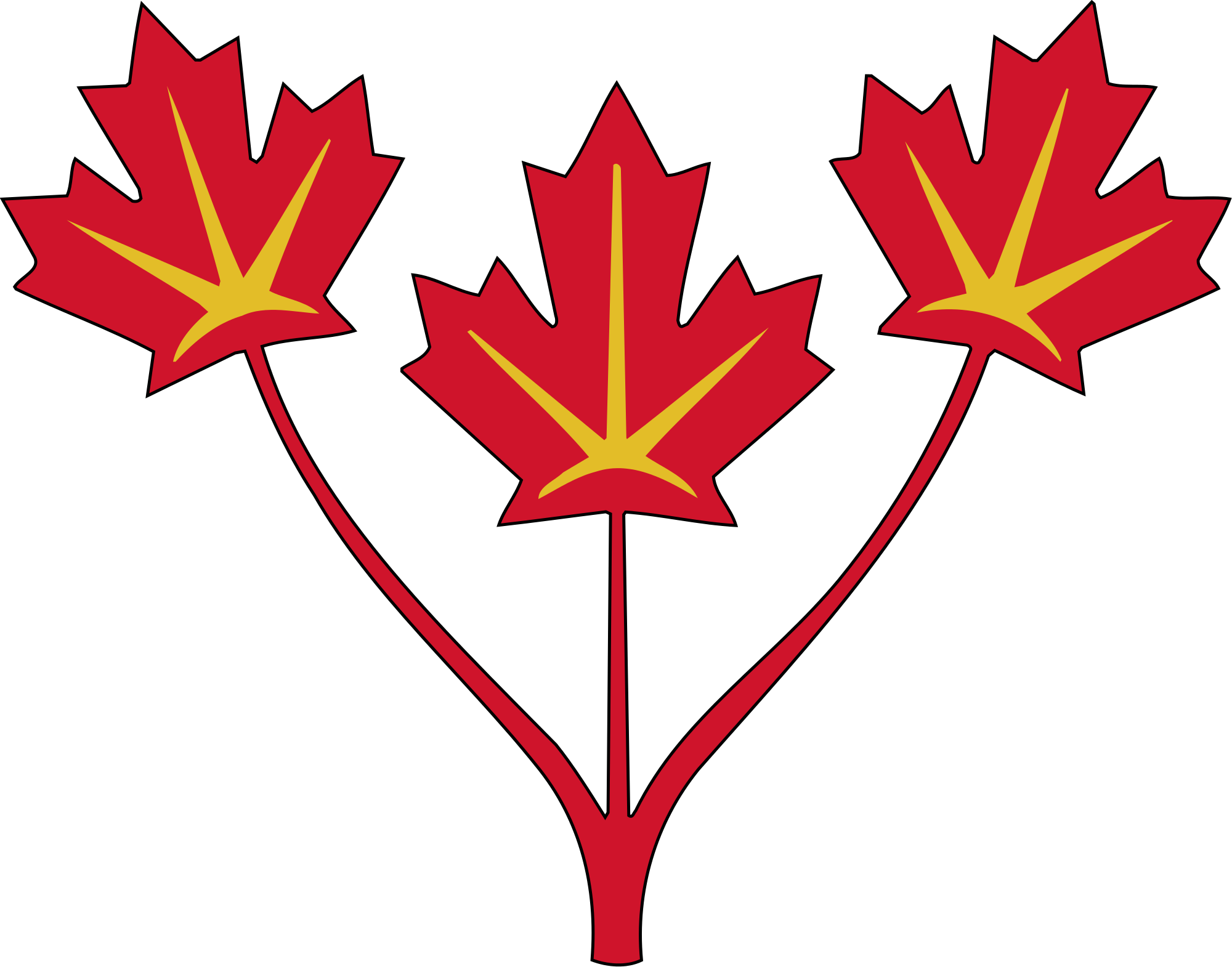 Three Maple Leaves Of Canada - Three Maple Leaf Flag, Hd Png Download