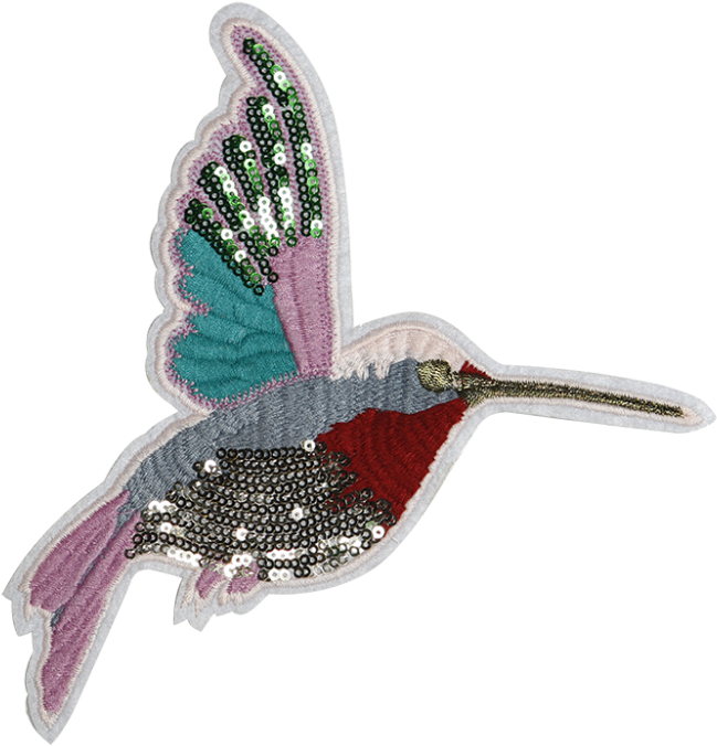 A Bird Embroidered With Sequins