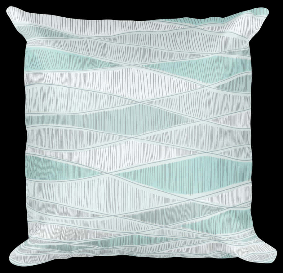 A White And Blue Pillow