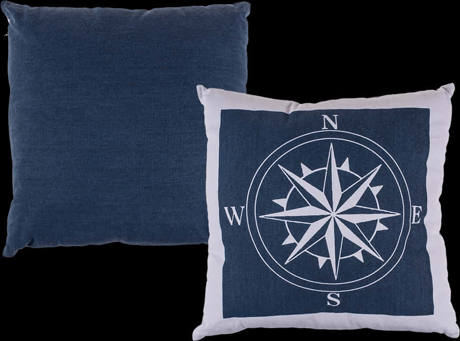 A Pillow With A Compass On It