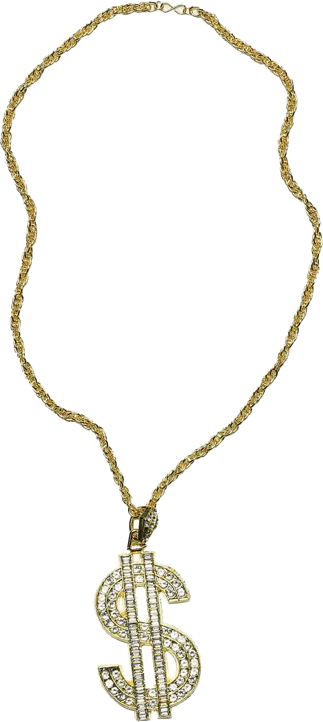 A Gold Chain With A Diamond Pendant