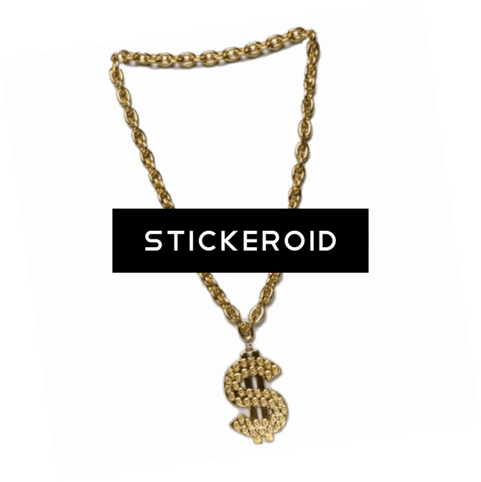 A Gold Chain With A Dollar Sign