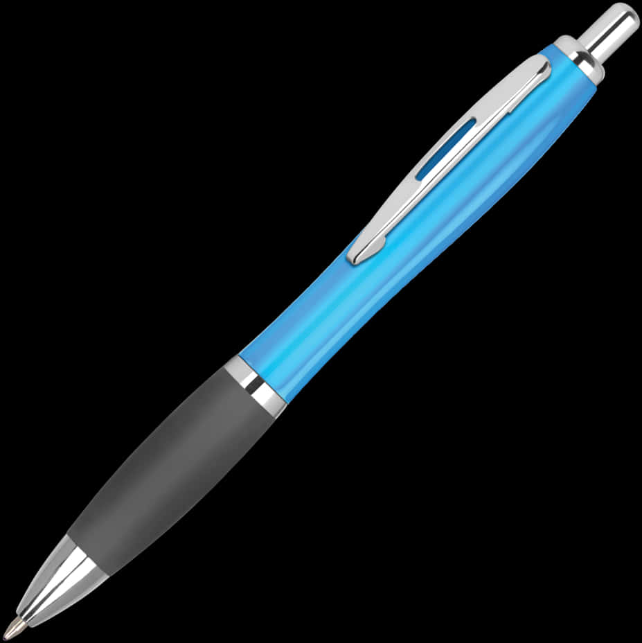 A Blue Pen With A Black Background
