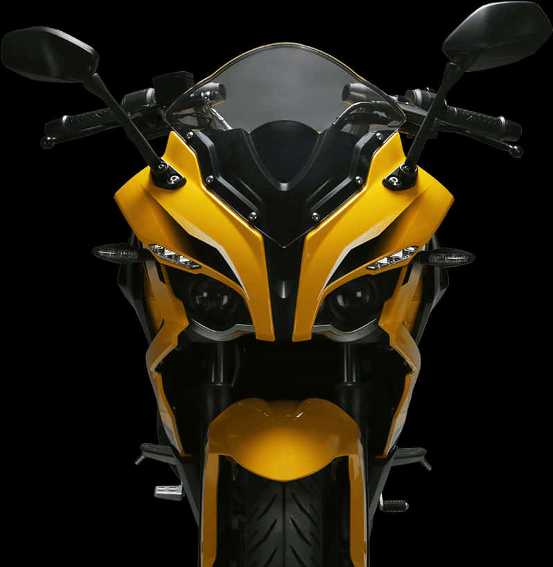 A Yellow And Black Motorcycle