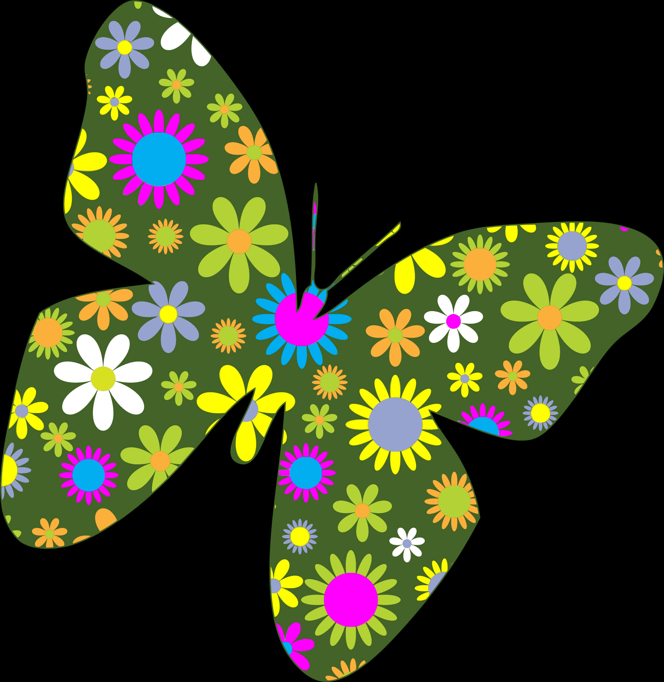 Thumb Image - Clip Art Butterfly And Flowers, Hd Png Download