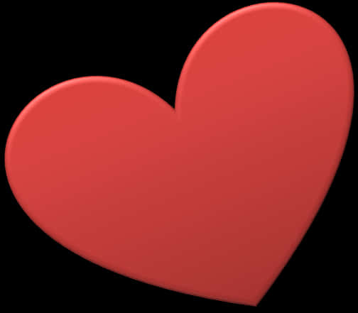 A Red Heart On A Black Background