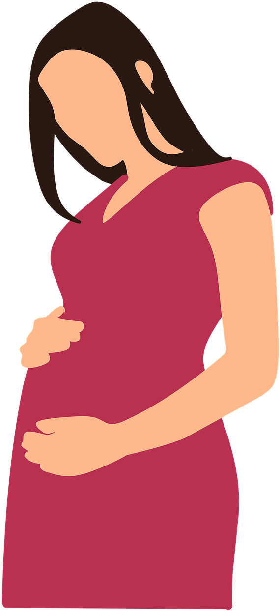 A Woman Holding Her Belly