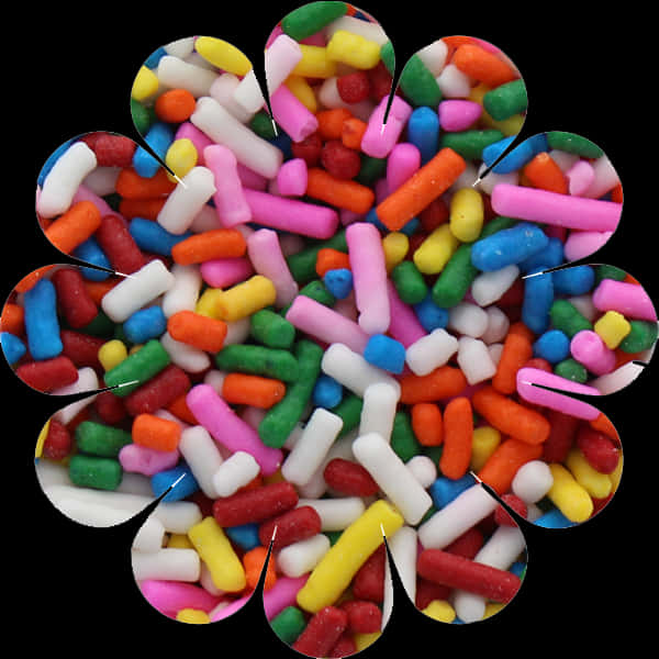 A Close Up Of A Flower Shaped Candy