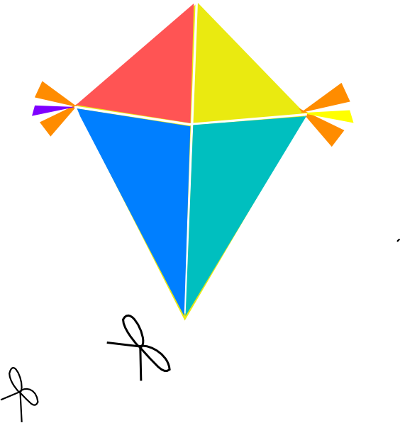 A Colorful Diamond Shaped Kite