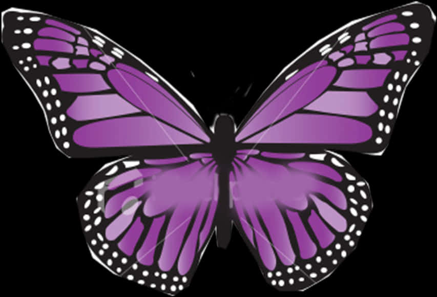 A Purple Butterfly With White Spots