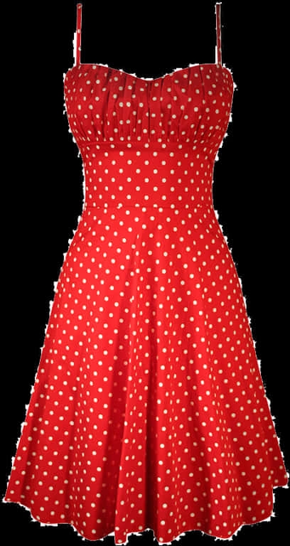A Red Dress With White Polka Dots