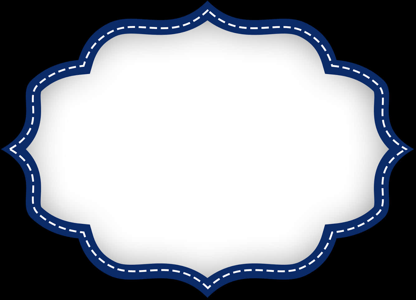A Blue And White Frame