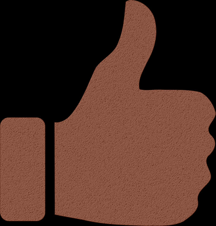 A Brown Thumb Up Symbol