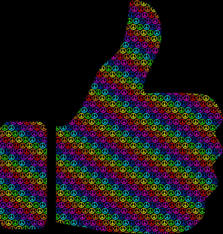 A Colorful Thumbs Up Symbol