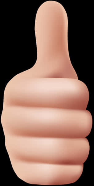 A Thumb Up With A Black Background