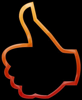 A Thumb Up Symbol With Orange And Red Colors