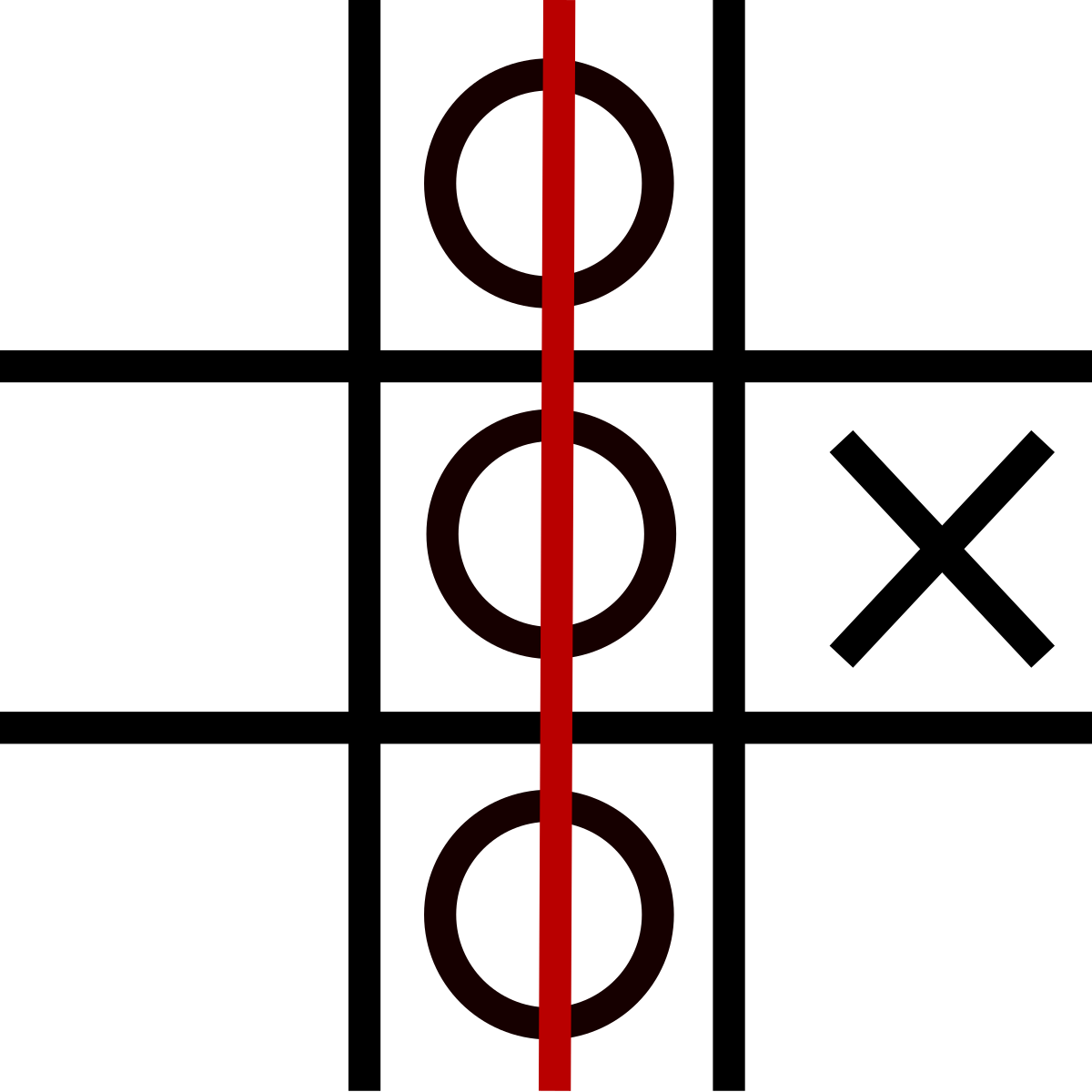 A Red Line With Circles On A Black Background