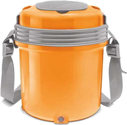 An Orange And Grey Cooler