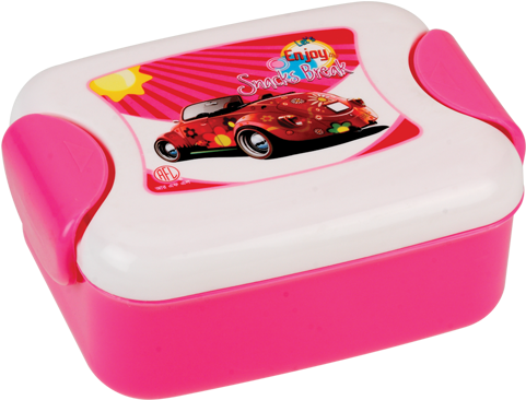 A Pink And White Lunch Box