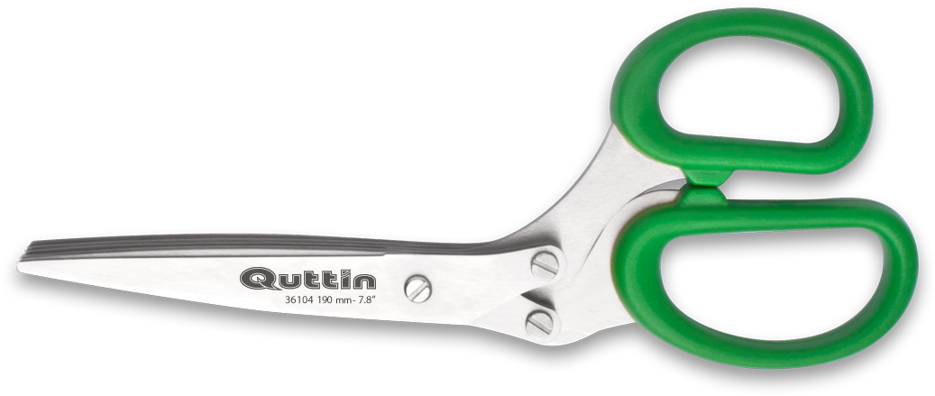 A Pair Of Scissors With Green Handles